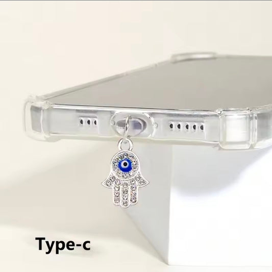 Evil eye dust plug charm