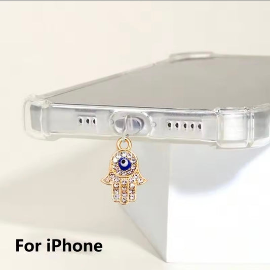 Evil eye dust plug charm