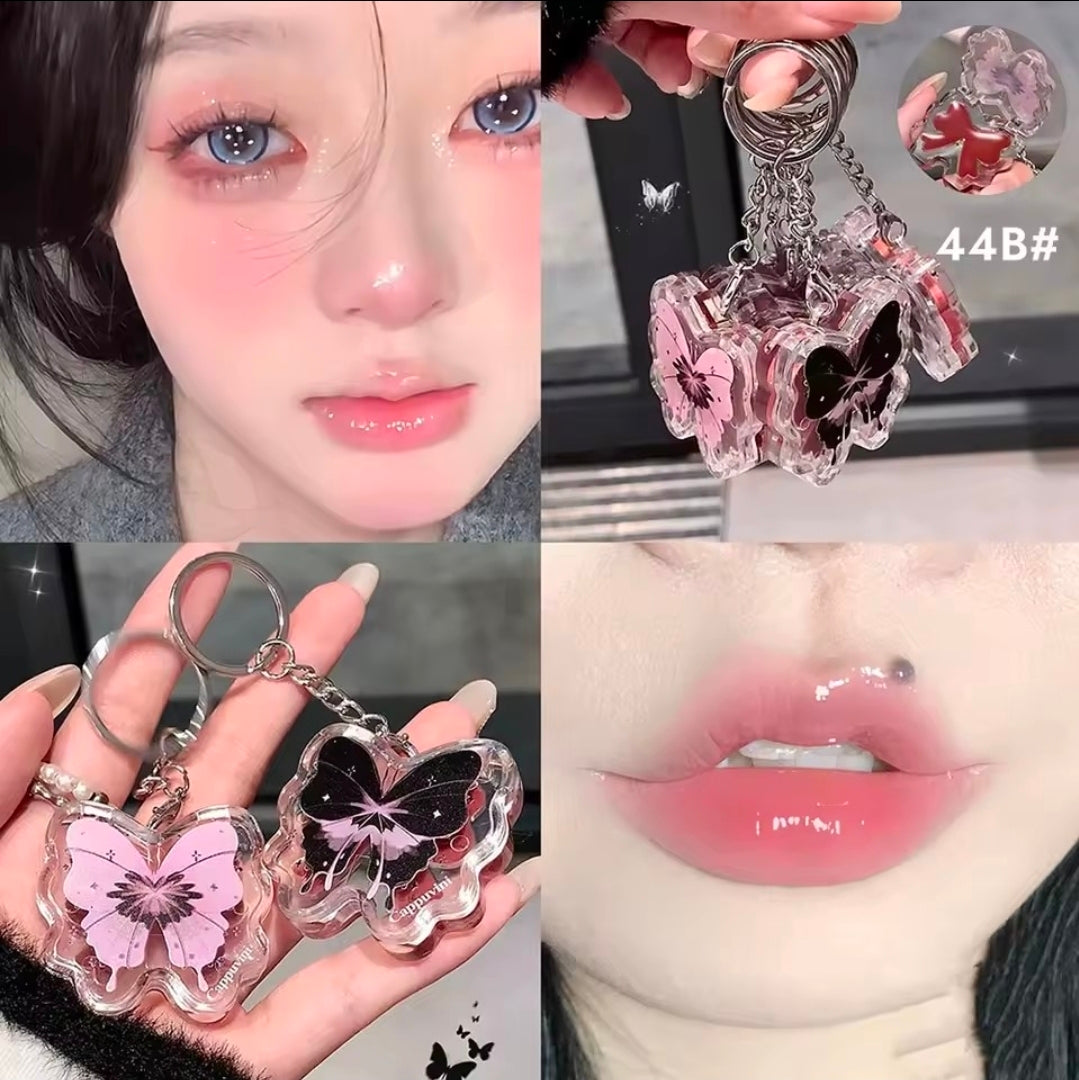 Butterfly Lip Gloss Keychain