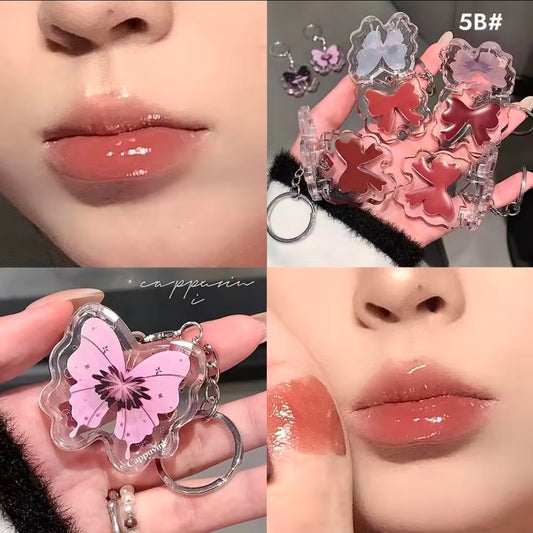 Butterfly Lip Gloss Keychain