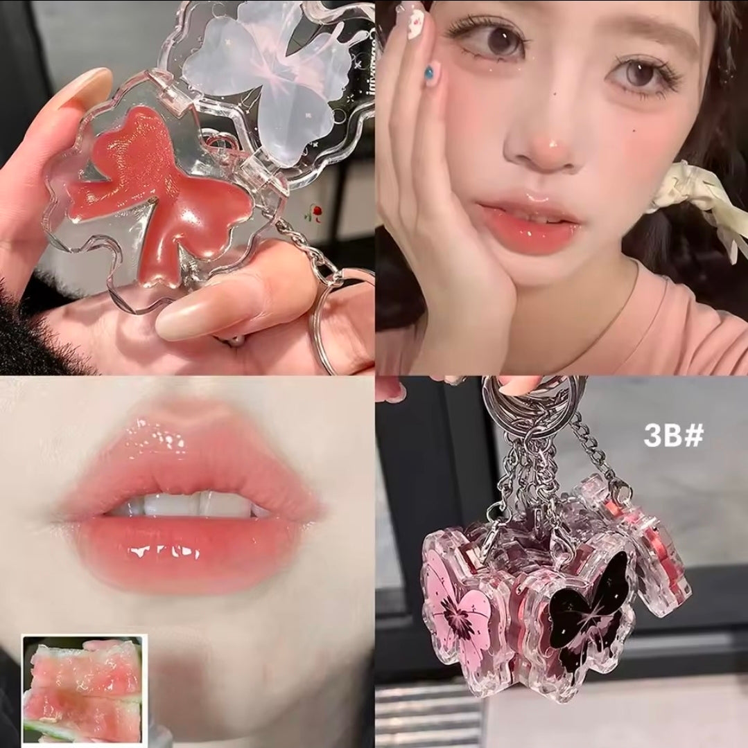 Butterfly Lip Gloss Keychain